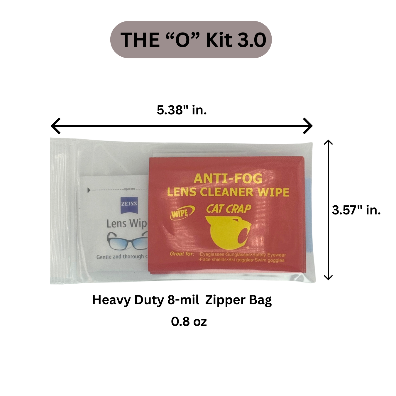 The "O" Kit 3.0 - Optics Cleaning & Anti-Fog Care Kit For Trail Cameras, Rifle Scopes, Binoculars, Sunglasses